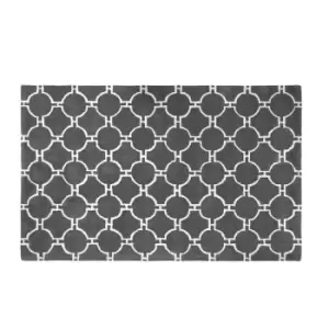 Image of Premier Housewares Large Kensington Townhouse Rug - Grey/White