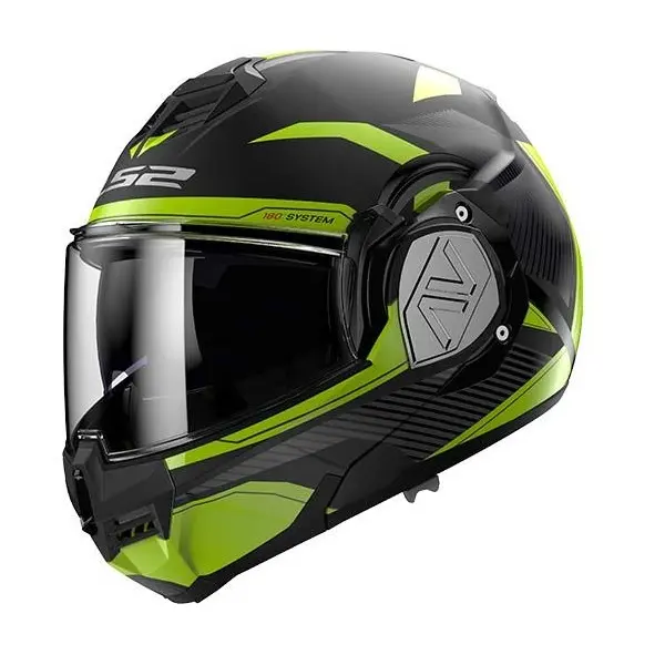 Image of LS2 FF906 Advant Revo Matt Black H-V Yellow 06 Modular Helmet Size M