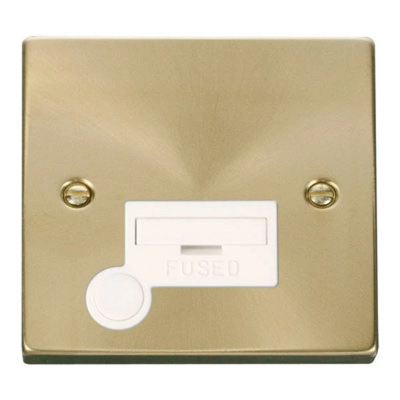 Image of SE Home Satin / Brushed Brass 13A Fused Connection Unit With Flex Gold unisex