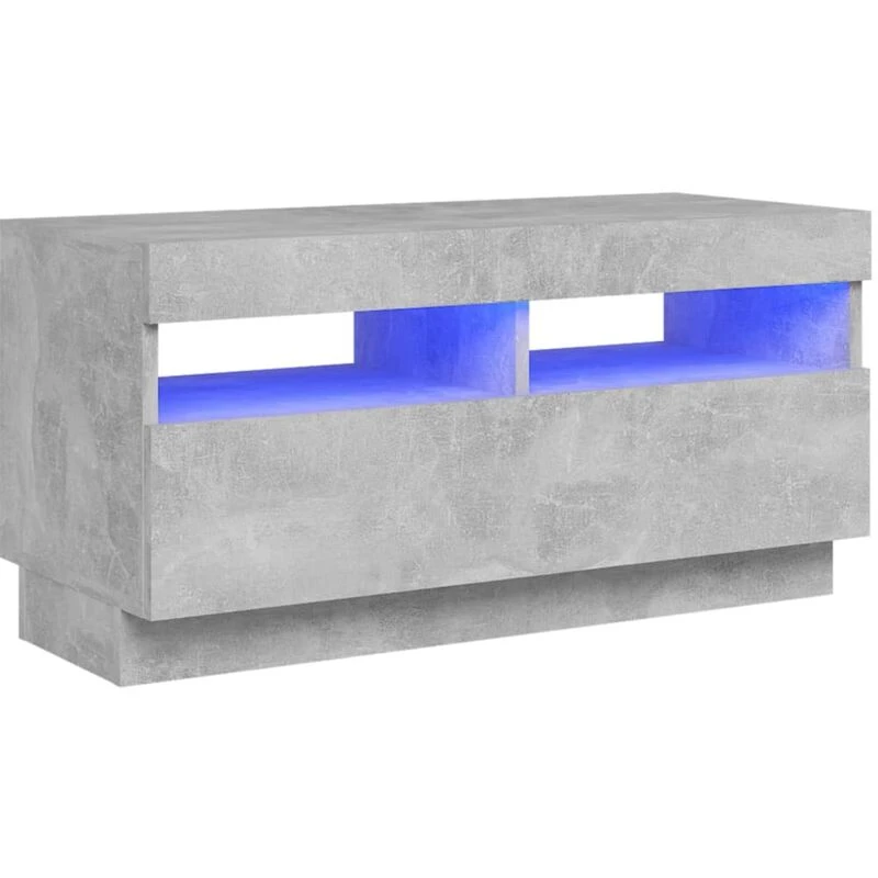 Image of VIDAXL Vidaxl - tv Cabinet with LED Lights Concrete Grey 80x35x40cm 8720286218594