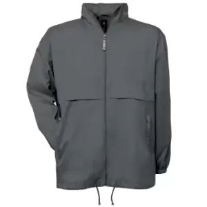 Image of B&C Mens Air Lightweight Windproof, Showerproof & Water Repellent Jacket (M) (Dark Grey)