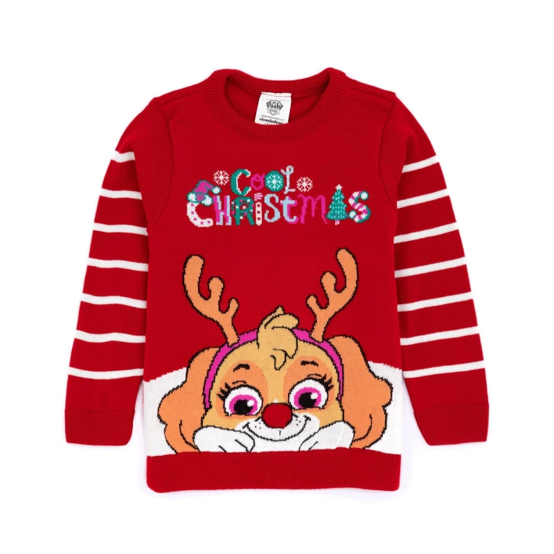 Image of Paw Patrol Christmas Jumper Red female