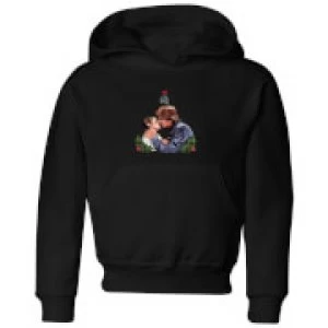 Image of Star Wars Mistletoe Kiss Kids Christmas Hoodie - Black - 5-6 Years