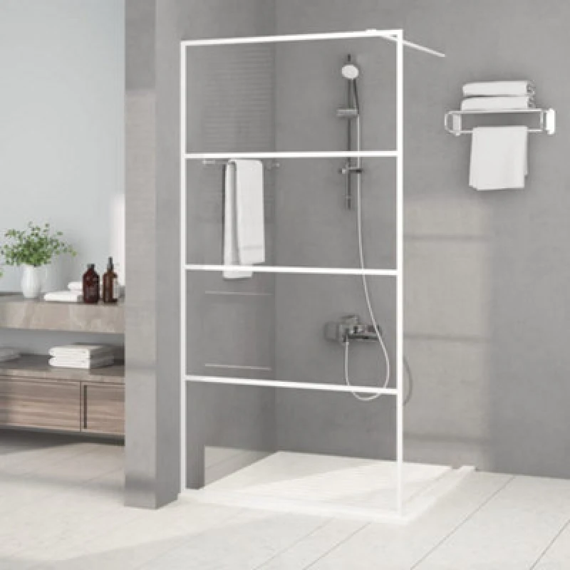 Image of VIDAXL Vidaxl - Walk-in Shower Wall White 100x195cm Clear esg Glass 8720287052395