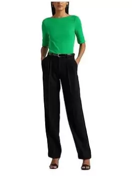 Image of Lauren By Ralph Lauren Judy-Elbow Sleeve-Knit - Palm Leaf