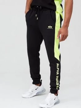 Image of Alpha Industries Alpha Industries Contrast Stripe Neon Insert Joggers