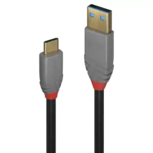 Image of Lindy 36911 USB cable 1m USB C USB A Black Gray