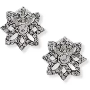 Image of Openwork Button Closed Ears Earrings