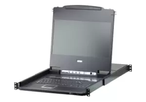 Image of ATEN Laptop Rack Mounting Black KVM Switch Cl6708mw