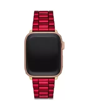 Image of Michael Kors Red Stainless Steel Apple Watch Bracelet, 38/40/41mm