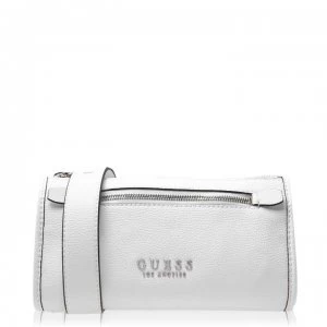 Image of Guess Lias Zip Top Cross Body Bag - White WHI