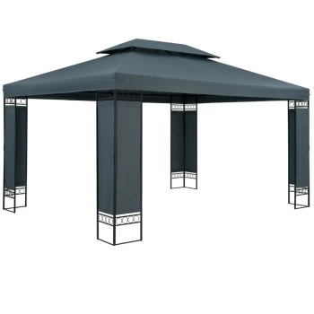 Image of Casaria - Garden Pavilion Elda Outdoor Patio Canopy Shelter 3x4m Gazebo Anthracite