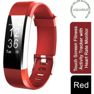 Image of Aquarius Touch Screen Fitness Activity Tracker with Dynamic HRM - Red