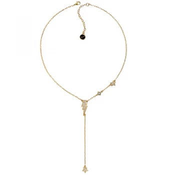 Image of Ladies Karl Lagerfeld Gold Plated Star & Lightning Necklace