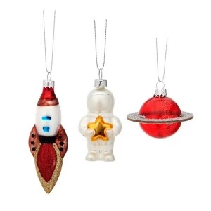 Image of Sass & Belle (Set of 3) Outer Space Shaped Baubles