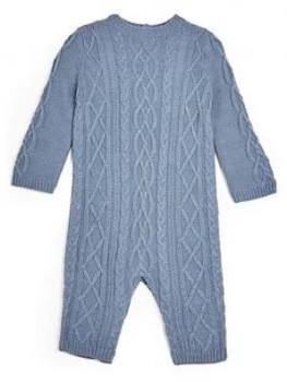 Image of Mamas & Papas Cable Knit Romper Baby Boys