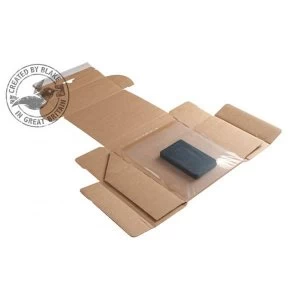Image of Blake Purely Packaging 190mm x 150mm x 70mm Peel and Seal Super Secure Tamper Evident Postal Box Kraft Pack of 20
