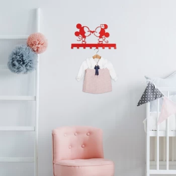 Image of Bear - Red Red Metal Wall Hook