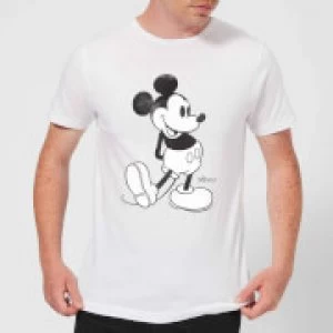 Image of Disney Mickey Mouse Classic Kick B&W T-Shirt - White