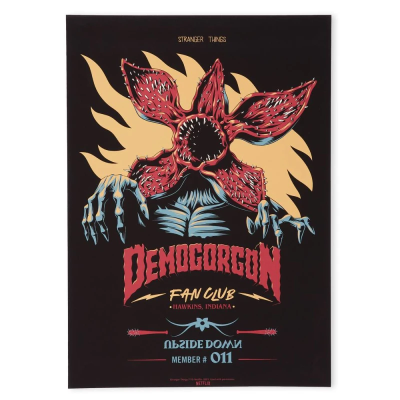 Image of Stranger Things The Demogorgon Fan Club Giclee Art Print - A2 - Print Only