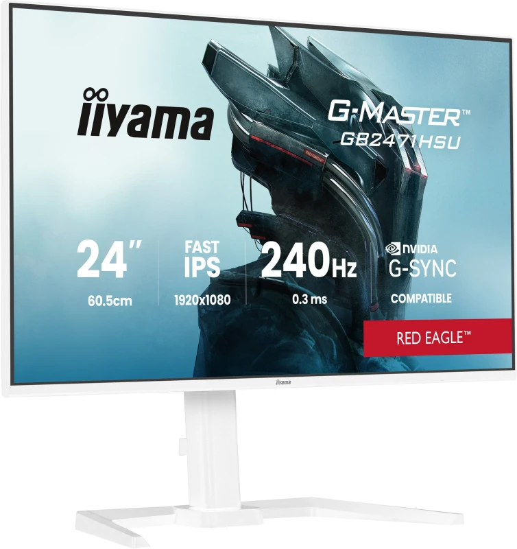 Image of iiyama G-MASTER GB2471HSU-W1 computer monitor 60.5cm (23.8") 192
