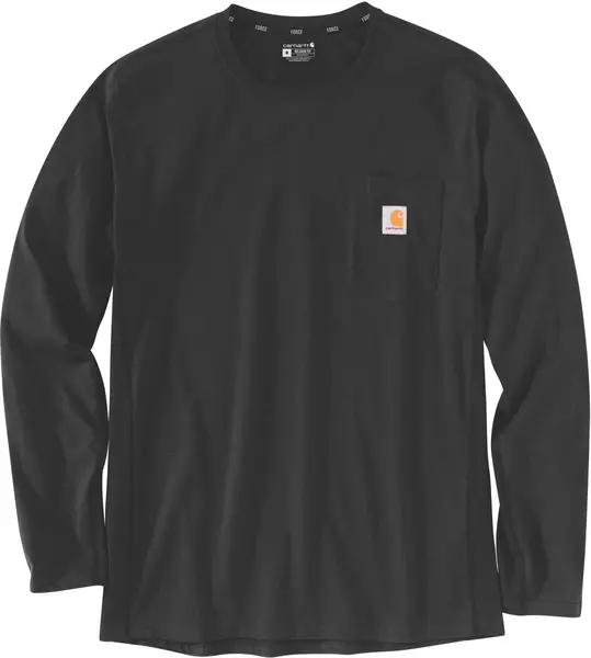 Image of Carhartt Force Flex Pocket Longsleeve Shirt, black, Size S