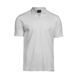 Image of Tee Jays Mens Luxury Stretch V Neck Polo Shirt (XL) (White)