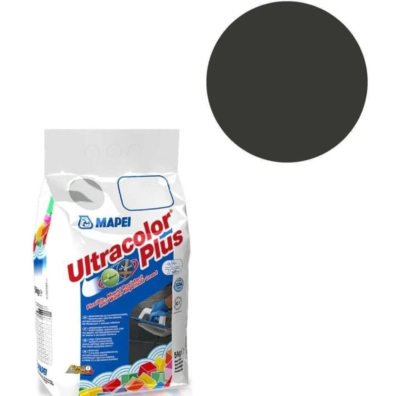Image of MAPEI Mapei Ultracolor Plus Grout 120 Black 5kg BMU120