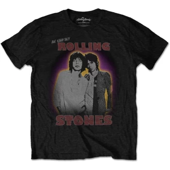 Image of The Rolling Stones - Mick & Keith Unisex Medium T-Shirt - Black
