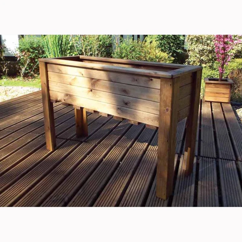 Image of Charles Taylor Large Wiltshire (Raised) Trough - Redwood - L41 x W109 x H72 in Light Brown Light Brown Unisex