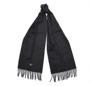 Image of Barbour Mens Plain Lambswool Scarf - Charcoal