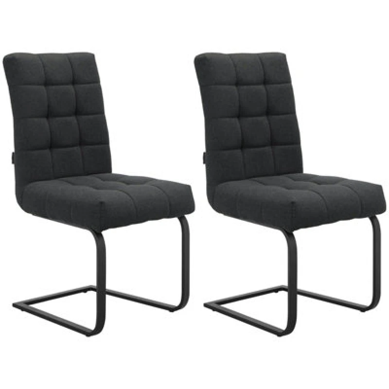 Image of Dorel Terza D.chair 2Pk Black Fabric, Black 88801184UK