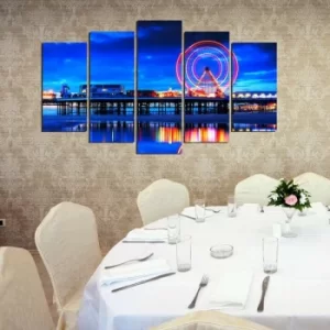 Image of 5MF-35 Multicolor Decorative MDF Painting (5 Pieces)