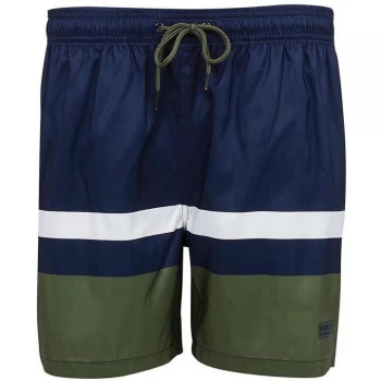 Image of Barbour International Essential Block Stripe Swim Shorts - Int. Navy NY39