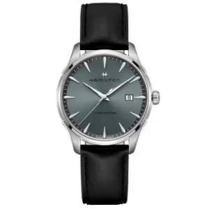 Image of Hamilton Jazzmaster Mens Black Leather Watch
