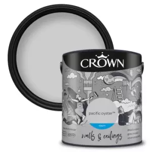 Image of Crown Matt Emulsion Paint Pacific Oyster - 2.5 litres