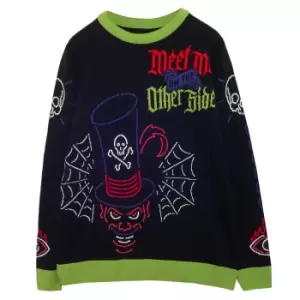 Image of Disney Mens Dr Facilier Villains Knitted Jumper (M) (Black/Green/Red)