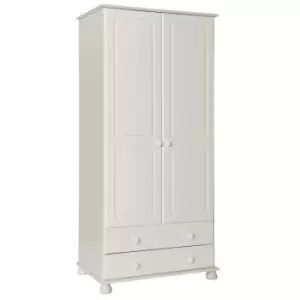 Image of Copenhagen 2 Door 2 Drawer Wardrobe In White