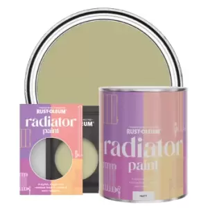 Image of Rust-Oleum Radiator Paint, Matt Finish - Sage Green - 750ml