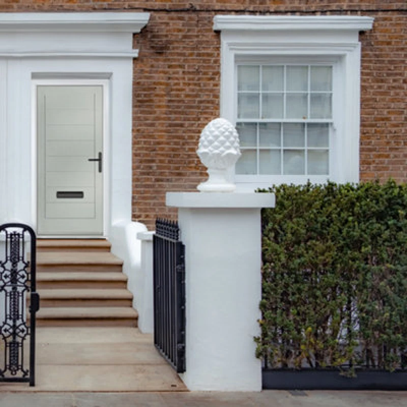 Image of Lacerta Composite Door Monza Solid Agate Grey 890mm X 2090mm Open In Left Hand No Glass 10 Year Guarantee - Free Delivery & Smart Lock