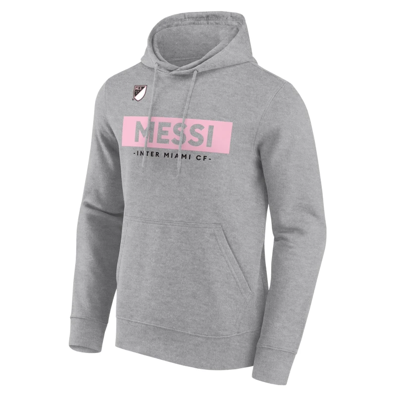 Image of MLS Messi Inter Miami Hoodie Mens Sports Grey male Small