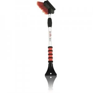 Image of Nigrin Teleskop Ice scraper/brush retractable, Soft grip, Squeegee Camper vans, Van, SUVs, Cars, HGVs, Bus Black, Red