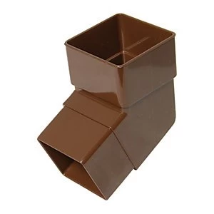 Image of FloPlast RBS2BR Square Line Downpipe Offset Bend - Brown 112.5 Deg x 65mm