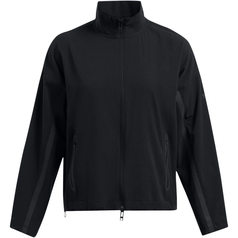 Image of Under Armour Womens Vented Unstoppable Tracksuit Top Tracksuit Tops 8 (XS) Black 66920503310