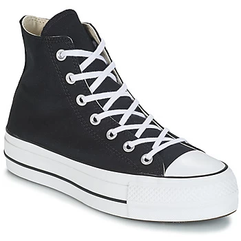 Image of Converse CHUCK TAYLOR ALL STAR LIFT CANVAS HI womens Shoes (High-top Trainers) in Black,2.5,4.5,3.5,6