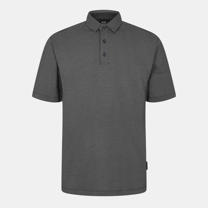 Image of Armani Exchange Mens Short-Sleeve Polo Shirt Navy FB075 male M