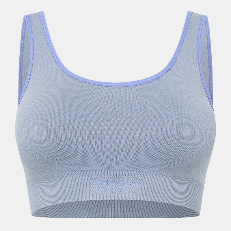 Image of Jack Wills Tipped Scoop Bra - Grey Grey 8