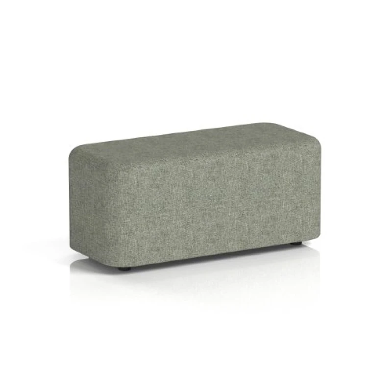 Image of Harlestone Small Rectangular Office Breakout Stool in Rivet Fabric - Vitreous Body and Top