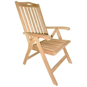 Image of Charles Bentley Reclining Wooden Garden Chair