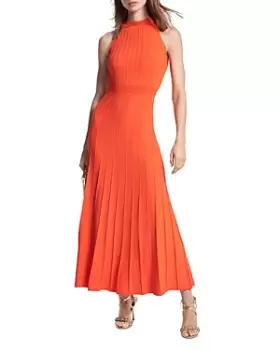 Image of Michael Kors Halter Ribbed Maxi Dress